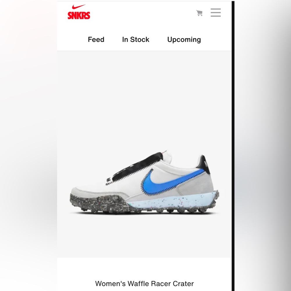 Nike Women's Waffle Racer Crater “Photo Blue” size 6